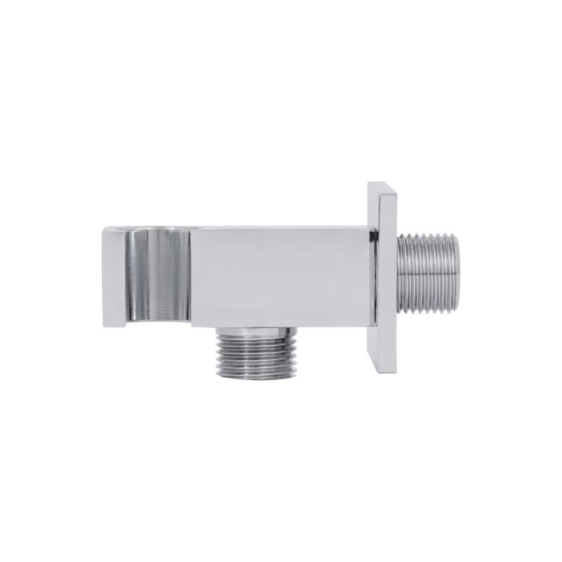 Підключення з тримачем для шланга Qtap Spojeni прямоугольне QTCRMBH130 Chrome (Fixsit)