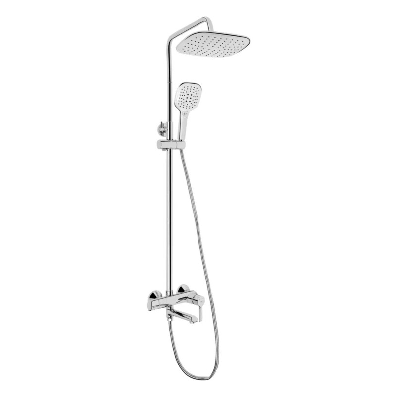 Душова система універсальна Qtap Grand на три споживачі (з виливом) QTGRACRM1004 Chrome
