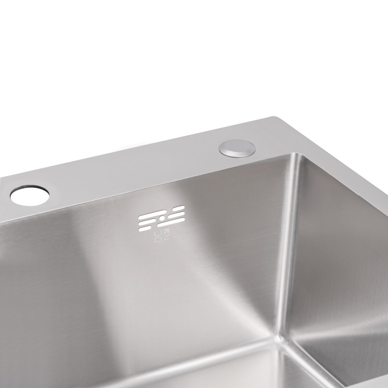 Мийка для кухні інтегрована Lidz Handmade H5045 (LDH5045BRU35383) Brushed Steel 3,0/1,0  мм