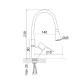 Змішувач для кухні Lidz Tani 007F3 з гнучким виливом (k40) LDTAN007F3BCR37649 Chrome/Black