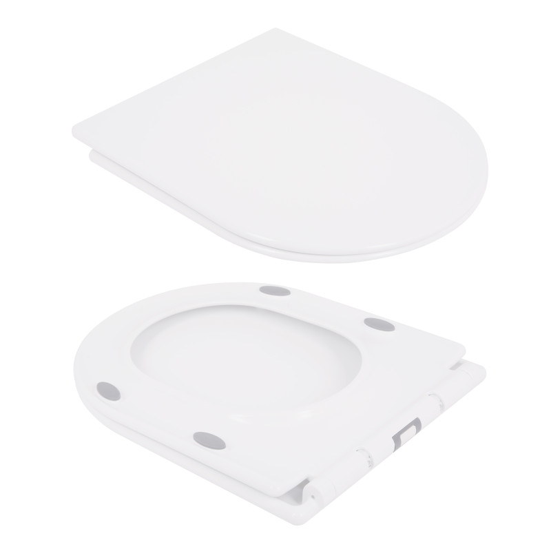 Унітаз-компакт Qtap Presto безобідковий з сідінням Soft-close QT24221217AW