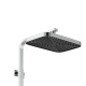 Душова система для кабіни Qtap Capricorn на три споживачі (з виливом) 53103KNC Chrome