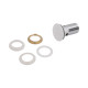 Донний клапан Pop-up для біде з переливом 70х70х110 mm White Qtap