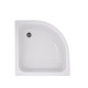 Душова кабіна Latwa SC80x80.SAT.MID.FR полукругла, скло Frost 4 мм + Душовий піддон KAPIELKA ST80x80x26, з панеллю Lidz