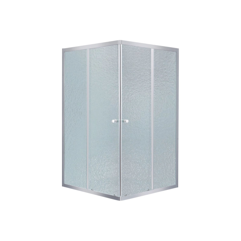 Lidz Wawel SC80x80.SAT.LOW.FR Душова кабіна квадратна, скло Frost 4 мм + Lidz Душовий піддон KAPIELKA ST80x80х14