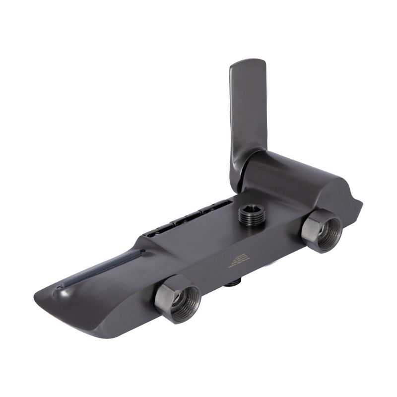 Душова система універсальна Qtap Slavonice на три споживачі (з виливом) QTSLA111GMB45905 Gunmetal Black PVD
