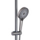 Душова система для душу Qtap Slavonice на два споживачі QTSLA110GMB45913 Gunmetal Black PVD