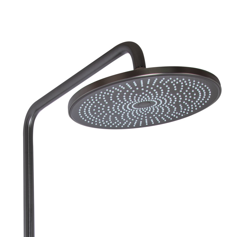 Душова система для душу Qtap Slavonice на два споживачі QTSLA110GMB45913 Gunmetal Black PVD
