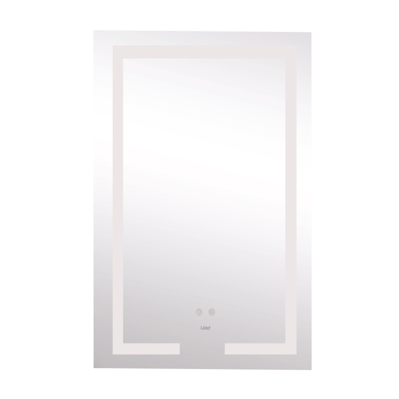 Дзеркало Lidz Kubis 500х800 з LED-підсвічуванням Touch, з антизапотіванням, з димером, рег. яскравості LD78LF9365080