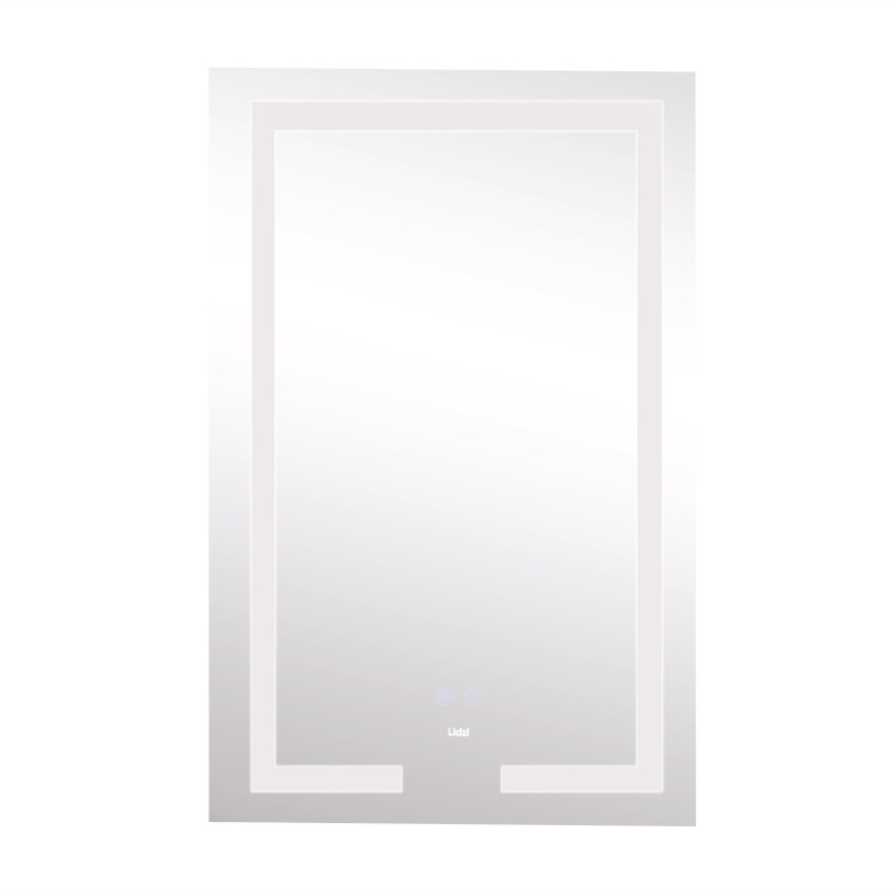 Дзеркало Lidz Kubis 500х800 з LED-підсвічуванням Touch, з антизапотіванням, з димером, рег. яскравості LD78LF9365080