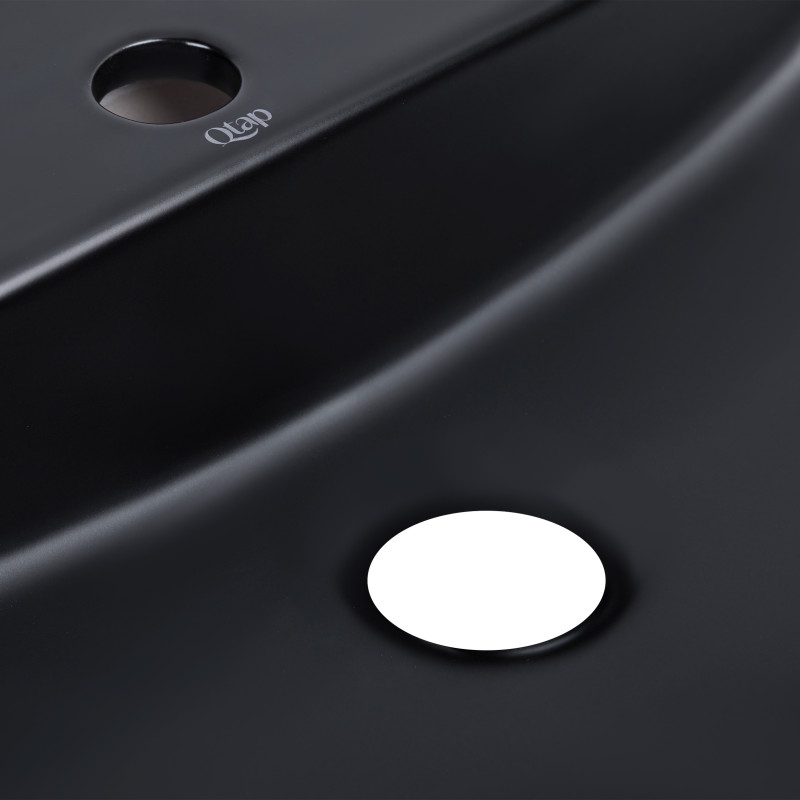 Раковина-чаша Qtap Scorpio 600х400х120 Matt black QT142203MBMBN