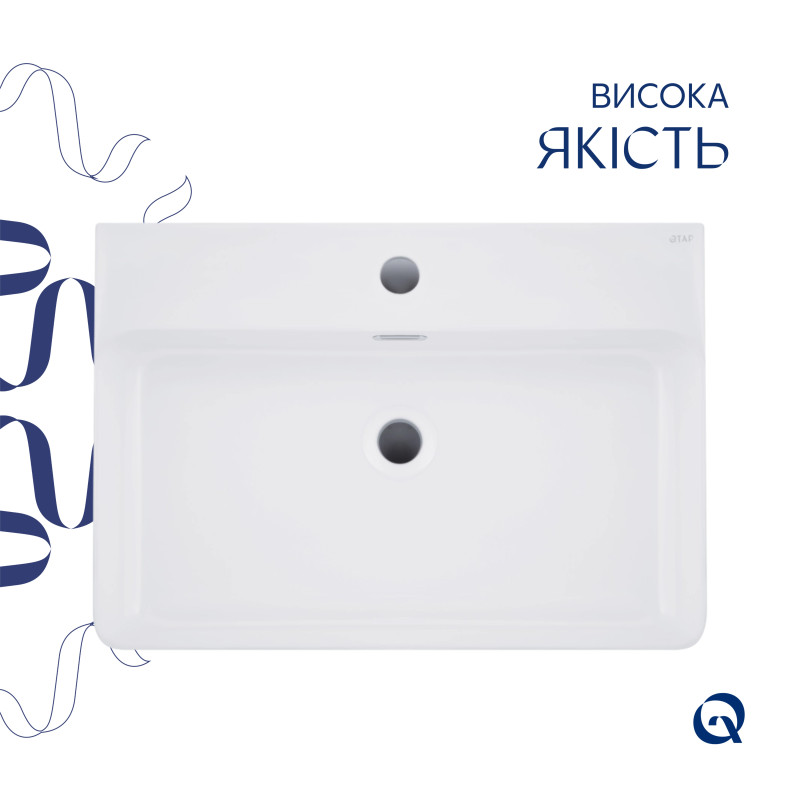 Раковина Qtap Nando LT 610х420х140 White QT12116146W