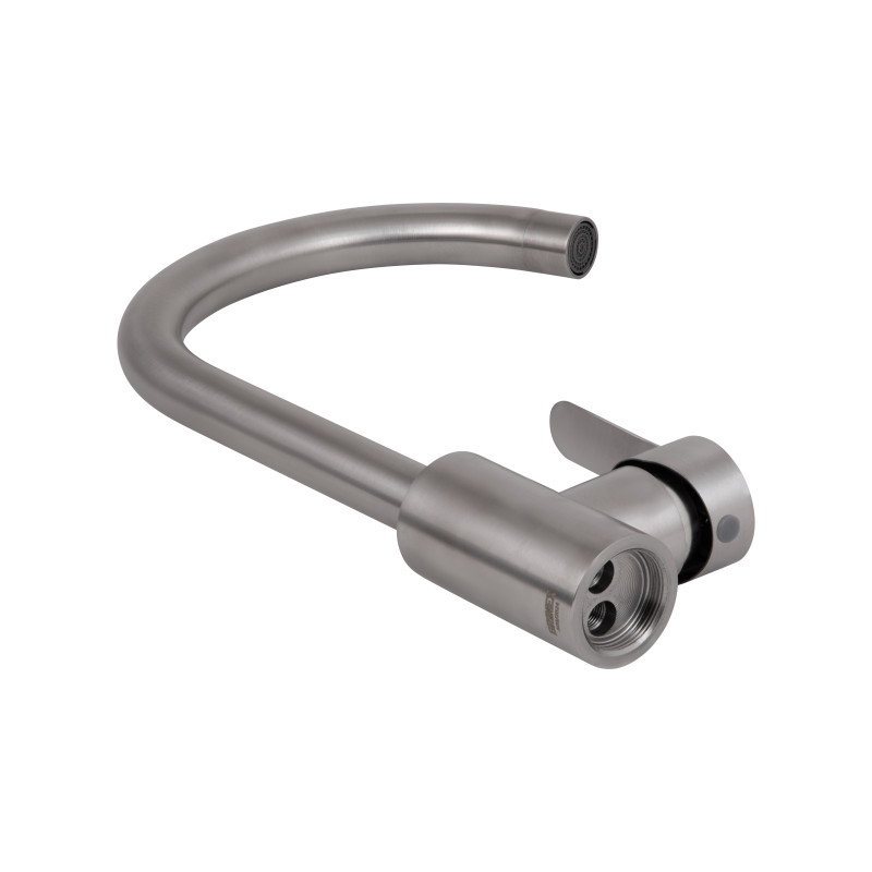 Змішувач для кухні U-образний Brinex Pure 015F U-образний  Nickel BRIPUR015FNKL