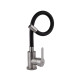 Змішувач для кухні Brinex Pure 015F3 з гнучким виливом   Nickel/Black BRIPUR015F3NKB