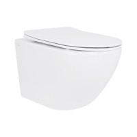 Унітаз підвісний Qtap Jay безобідковий з сідінням Soft-close QT07335175W