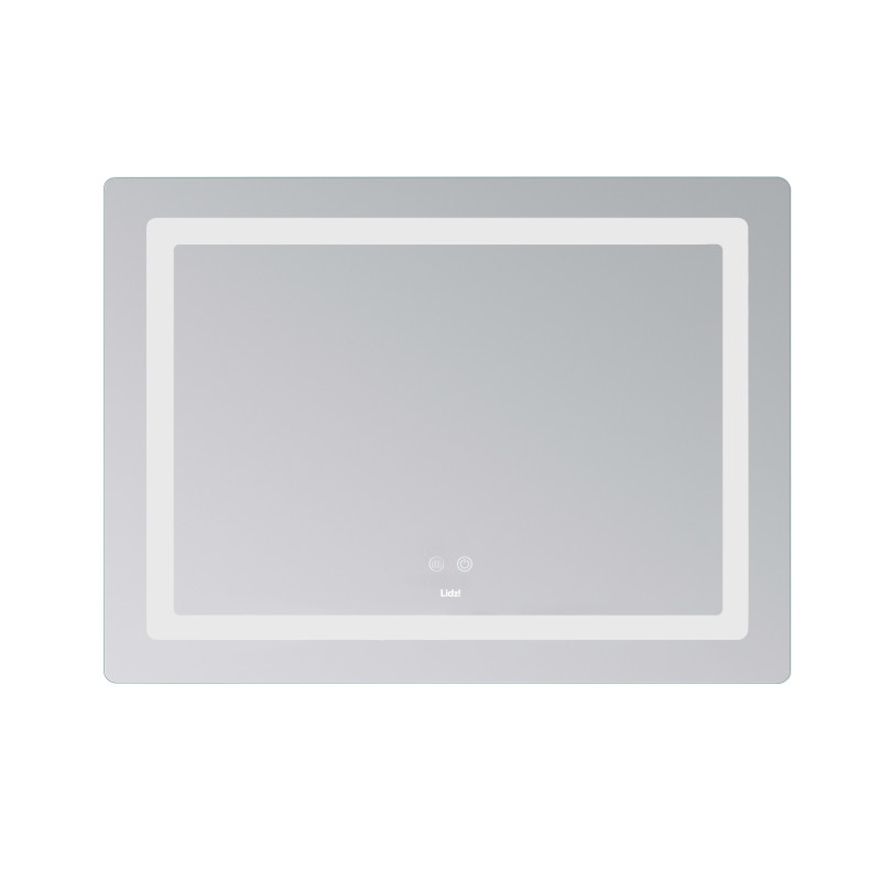 Дзеркало Lidz Kubis (KU2) 900х700 з LED-підсвічуванням Touch, з антизапотіванням, з димером, рег. яскравості LD78LF904907048452