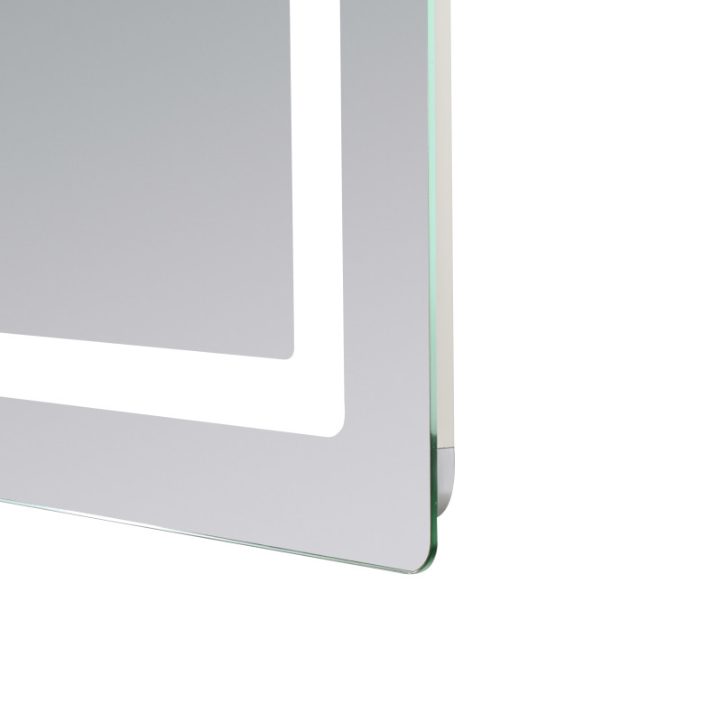 Дзеркало Lidz Kubis (KU2) 900х700 з LED-підсвічуванням Touch, з антизапотіванням, з димером, рег. яскравості LD78LF904907048452