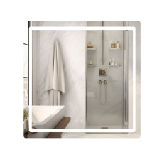 Дзеркало Qtap Mideya (MI2) 700х800 з LED-підсвічуванням Touch, з антизапотіванням, димером, рег. яскравості QT2078DCF7080