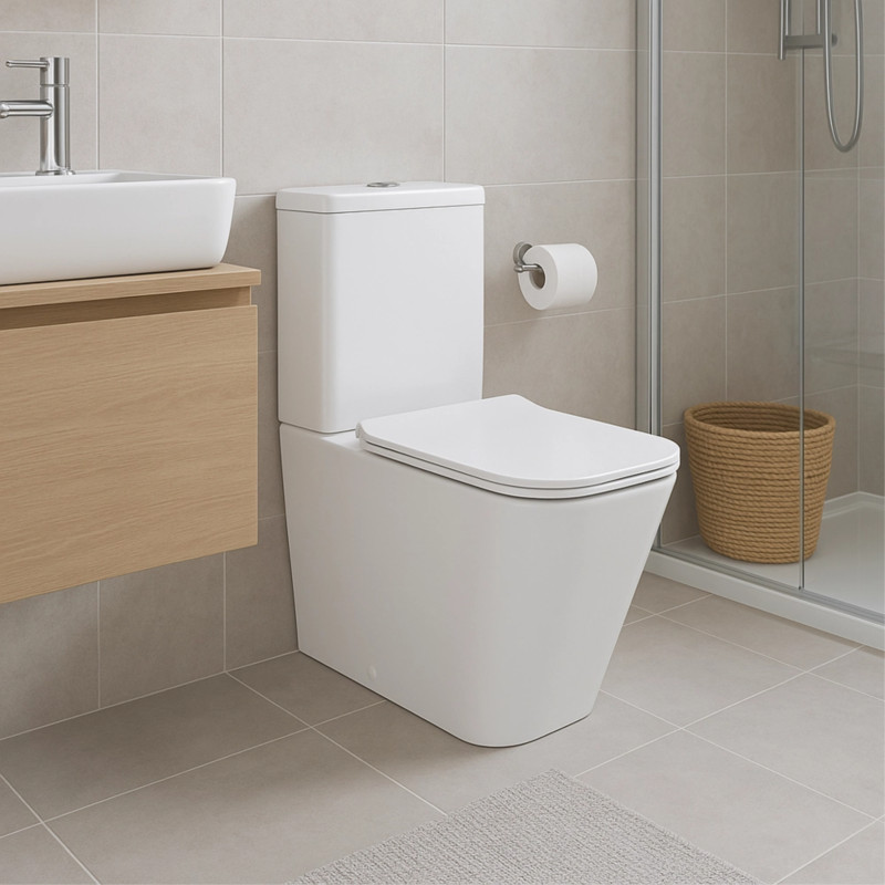 Унітаз підлоговий Qtap Crow Eco безобідковий з сідінням Soft-close QTCRO27W48750