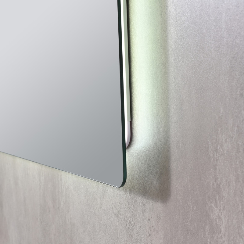 Дзеркало Qtap Taurus (TA2) 800×700 мм з LED-підсвічуванням Touch, з антизапотіванням, з димером, рег. темп. кольору (3000-6500K) QTTAU70070048955