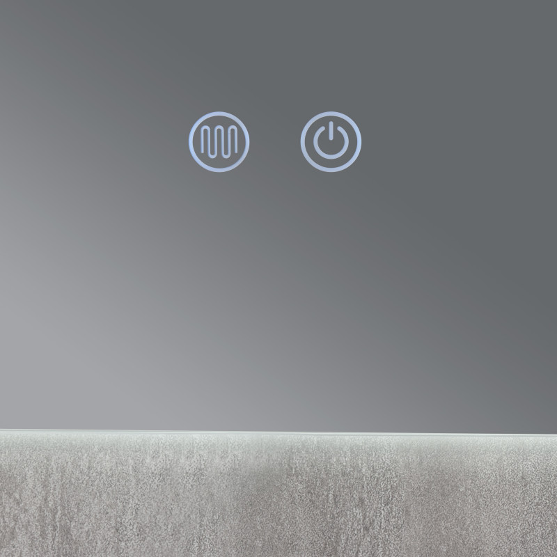 Дзеркало Qtap Taurus (TA2) 800×700 мм з LED-підсвічуванням Touch, з антизапотіванням, з димером, рег. темп. кольору (3000-6500K) QTTAU70070048955