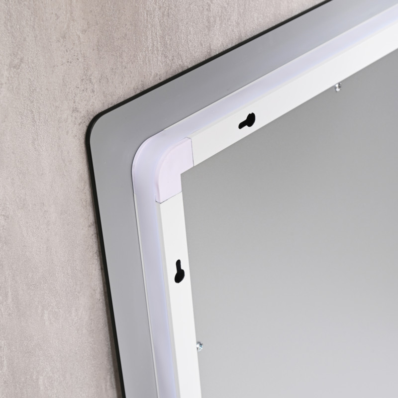Дзеркало Qtap Taurus (TA2) 800×700 мм з LED-підсвічуванням Touch, з антизапотіванням, з димером, рег. темп. кольору (3000-6500K) QTTAU70070048955