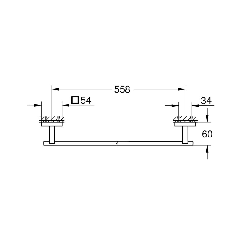 Тримач для рушників Grohe QuickFix Start Cube 410892430