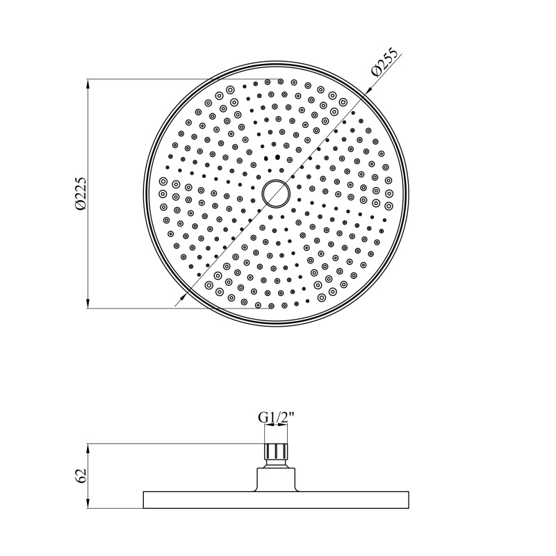 Лійка для верхнього душу Kroner Element 2801532915Z-3801
