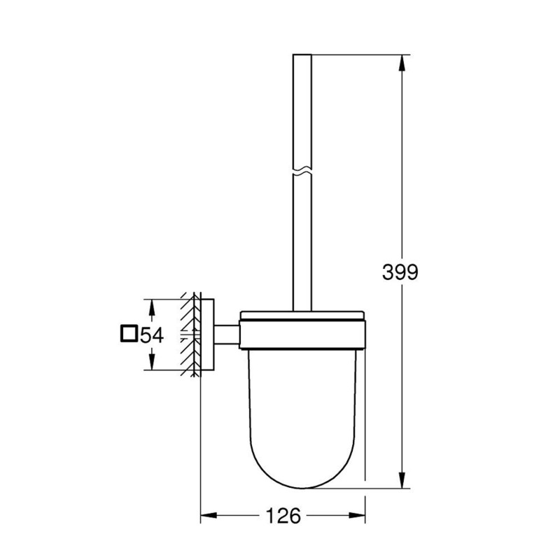 Йоржик для унітаза настінний Grohe QuickFix Start Cube 40977000