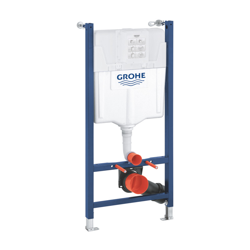 Комплект 4 в 1: Інсталяція Grohe Solido 2 в 1 38971000 + Панель змиву для унітаза Grohe Even Black 38966KV0 + Унітаз безободковий Kroner Harz WHI493736 RIMLESS з сидінням Slim Duroplast / Soft-close / Quick relase KH493736WHIR (38971966KV0KH49R)