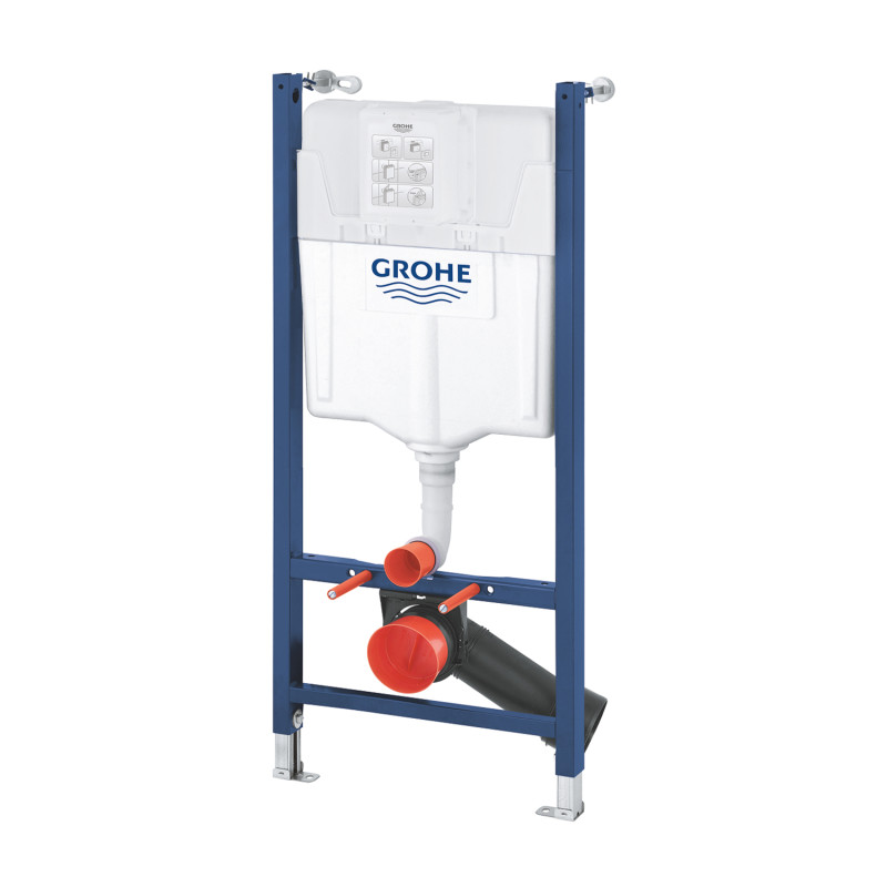 Комплект 4 в 1: Інсталяція Grohe Solido 2 в 1 38971000 + Панель змиву для унітаза Grohe Even Black 38966KV0 + Унітаз безободковий Kroner Harz WHI493736 RIMLESS з сидінням Slim Duroplast / Soft-close / Quick relase KH493736WHIR (38971966KV0KH49R)