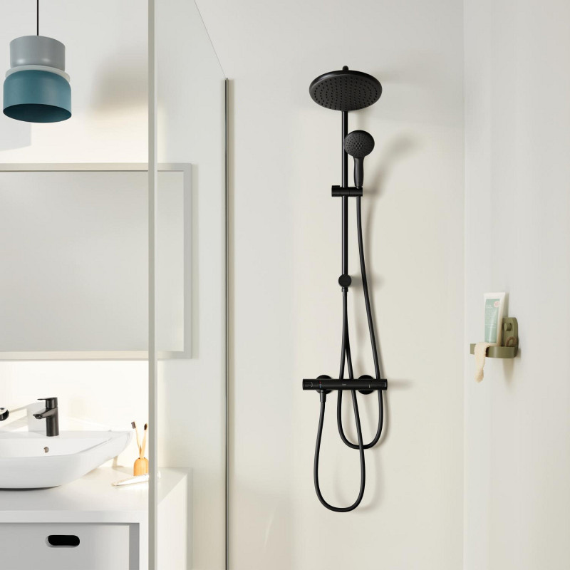 Змішувач термостатичний для душу Grohe QuickFix Start Black UA303908T2