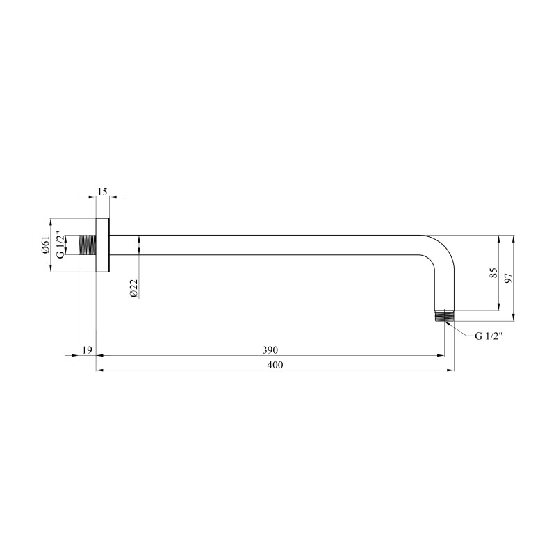 Тримач для душу Kroner Element 2142111423Z-5301