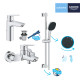Комплект змішувачів для ванної кімнати Grohe QuickFix Start UA202301MQ