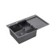 Кухонна мийка Kroner KRP Schwarze - 7849LHM PVD (3.0/1.0 мм)