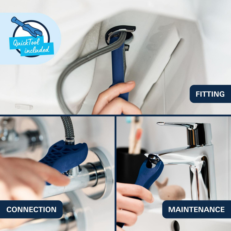 Змішувач для раковини Grohe QuickFix Dice M-Size 1018322430 з донним клапаном