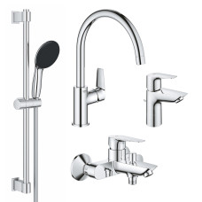 Комплект змішувачів для ванної кімнати і кухні Grohe QuickFix Start Edge UA202501SK