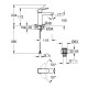 Змішувач для раковини Grohe QuickFix Dice M-Size 1018330000 з донним клапаном