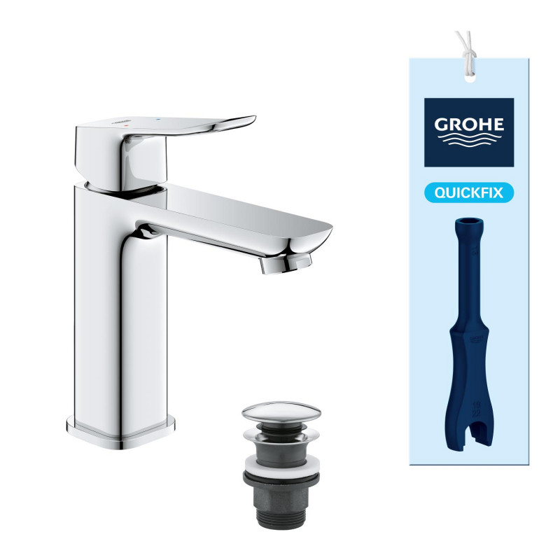 Змішувач для раковини Grohe QuickFix Dice M-Size 1018330000 з донним клапаном