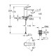 Змішувач для раковини Grohe QuickFix Dice M-Size 1018332430 з донним клапаном