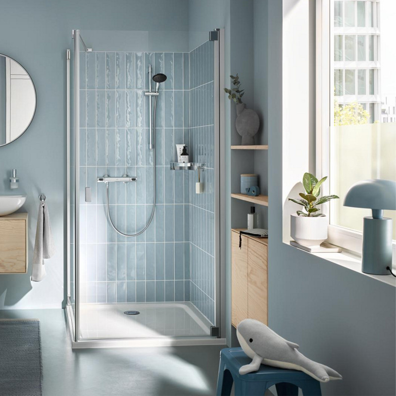 Набір змішувачів Grohe Quickfix термостат для душу з душовим гарнітуром Precision Flow THM та змішувач для раковини StartEdge S-Size UA202503TE