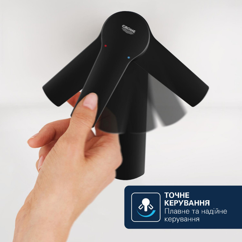 Змішувач для раковини Grohe QuickFix Dice ES M-Size 1018362430 з донним клапаном