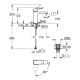 Змішувач для раковини Grohe QuickFix Dice ES M-Size 1018362430 з донним клапаном