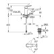 Змішувач для раковини Grohe QuickFix Dice S-Size 1018570000 з донним клапаном