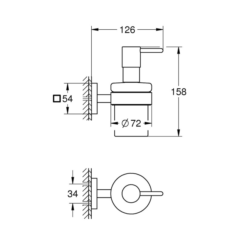 Дозатор для рідкого мила Grohe QuickFix Start Cube 410982430