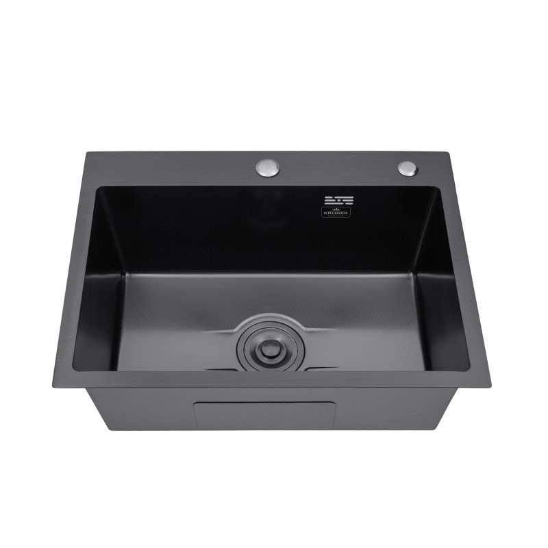 Кухонна мийка Kroner KRP Derby - 5843HM PVD (2,5/0,5 мм)