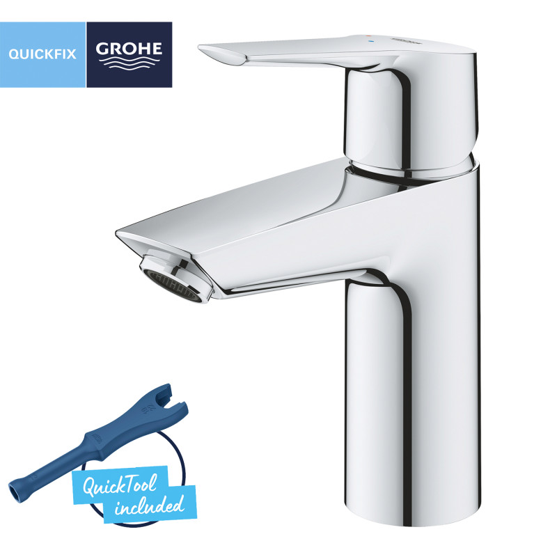 Змішувач для раковини Grohe QuickFix Start S-Size 23551002 з донним клапаном