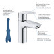Змішувач для раковини Grohe QuickFix Start S-Size 23551002 з донним клапаном