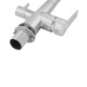 Комплект кухонна мийка Kroner Gebürstet-7843ZHM + змішувач Edelstahl Klassisch-ESG03817BLK + дозатор Spender-016