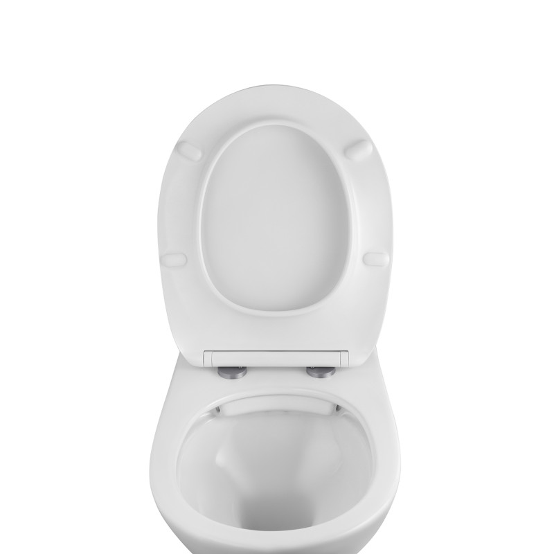 Унітаз підвісний безобідковий Kroner Oker WHI533536 RIMLESS з сидінням (KO533536WHIR)